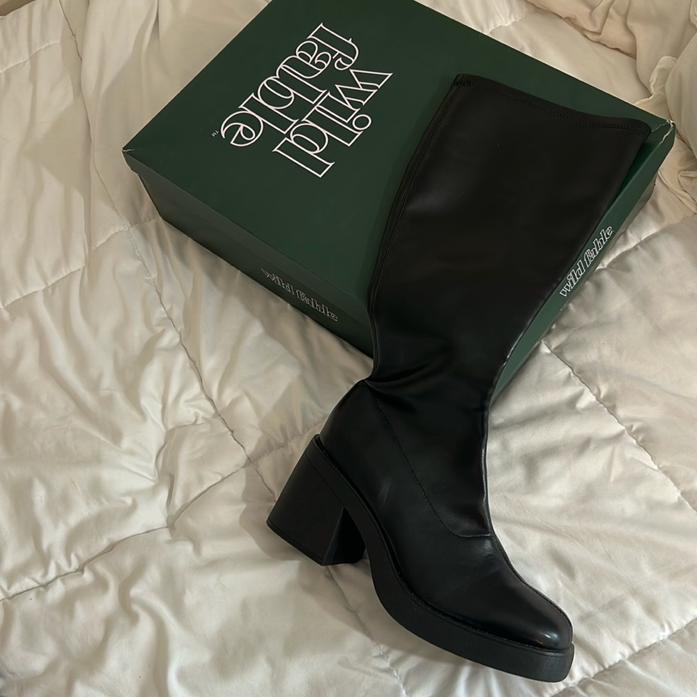 Black tall boots